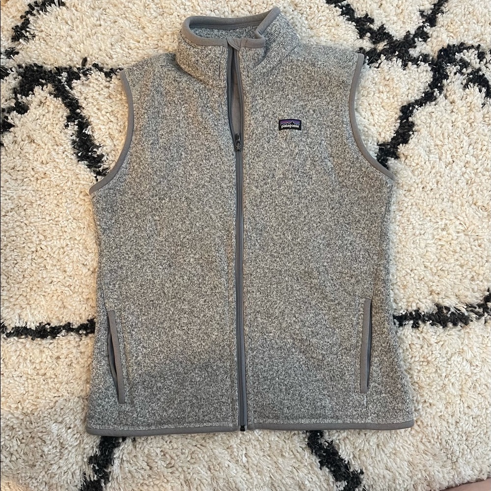 Patagonia Gray Full-Zip Fleece Vest